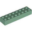 LEGO Sand Green Brick 2 x 8 (3007 / 93888)