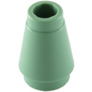 LEGO Sand Green Cone 1 x 1 with Top Groove (28701 / 59900)