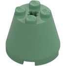 LEGO Sand Green Cone 3 x 3 x 2 with Axle Hole (6233 / 45176)