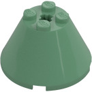 LEGO Sand Green Cone 4 x 4 x 2 with Axle Hole (3943)