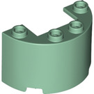 LEGO Sand Green Cylinder 2 x 4 x 2 Half (24593 / 35402)