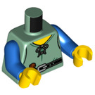 LEGO Sand Green Farmer Minifig Torso (76382)