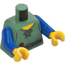 LEGO Pískově zelená Zemědělec Minifigurka Trup (973 / 76382)