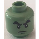 LEGO Sand Green Ghost Cole Head (Recessed Solid Stud) (3626)