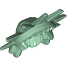 LEGO Sandgrün Haar mit Mit Stacheln versehen Tiara (Statue of Liberty) (Flexibler Gummi) (98377)