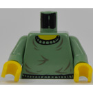 LEGO Zandgroen Harry Potter Torso met Sand Green Armen en Geel Handen (973)