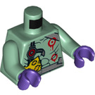 LEGO Vert sable Hausner Minifig Torse (973 / 76382)