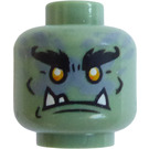 LEGO Sand Green Head (Recessed Solid Stud) (3626 / 67575)