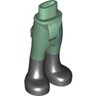 LEGO Zandgroen Heup met Pants met Zwart Riding Boots (2277 / 16925)
