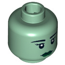 LEGO Sand Green Lady Liberty Head (Recessed Solid Stud) (3626)