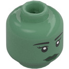 LEGO Verde sabbiato Lady Liberty Testa (Perno di sicurezza) (25433 / 99277)