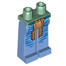 LEGO Sandgrün Lang Minifigur Beine mit Orange Gürtel (99131 / 100699)