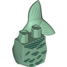 LEGO Sandgrün Minifig Mermaid Schwanz mit Scattered Silber Scales (10107 / 95351)
