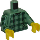 LEGO Sand Green Minifig Torso with Checked Shirt (973)