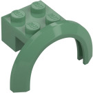 LEGO Sand Green Mudguard Brick 2 x 2 with Wheel Arch  (50745)