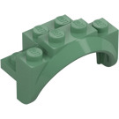 LEGO Sand Green Mudguard Brick 2 x 4 x 2 with Wheel Arch (35789)