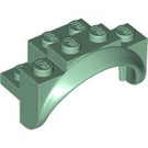 LEGO Sand Green Mudguard Brick 2 x 4 x 2 with Wheel Arch (35789)