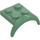 LEGO Sand Green Mudguard Plate 2 x 2 with Wheel Arch (49097)