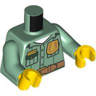 LEGO Zandgroen Park Ranger Minifig Torso (973 / 76382)