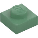 LEGO Zandgroen Plaat 1 x 1 (3024 / 30008)