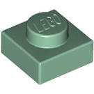 LEGO Zandgroen Plaat 1 x 1 (3024 / 30008)