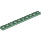 LEGO Sand Green Plate 1 x 10 (4477)