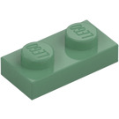 LEGO Zandgroen Plaat 1 x 2 (3023 / 28653)