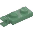 LEGO Sand Green Plate 1 x 2 with Horizontal Clip on End (42923 / 63868)