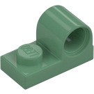 LEGO Sand Green Plate 1 x 2 with Pin Hole (11458)