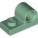 LEGO Sand Green Plate 1 x 2 with Pin Hole (11458)