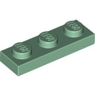LEGO Sand Green Plate 1 x 3 (3623)