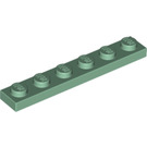LEGO Sandgrün Platte 1 x 6 (3666)