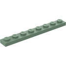LEGO Sand Green Plate 1 x 8 (3460)