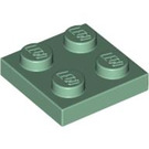 LEGO Vert sable assiette 2 x 2 (3022 / 94148)
