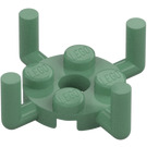 LEGO Sand Green Plate 2 x 2 Round with Four Vertical Bars (65738 / 98284)