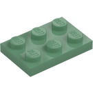 LEGO Pískově zelená Deska 2 x 3 (3021)