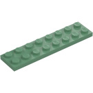 LEGO Sandgrün Platte 2 x 8 (3034)