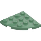 LEGO Verde sabbiato Piastra 4 x 4 Rotondo Angolo (30565)