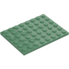 LEGO Piaskowa zieleń Talerz 6 x 8 (3036)