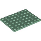 LEGO Zandgroen Plaat 6 x 8 (3036)