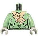 LEGO Sand Green Professor Snape Boggart Torso with Cat Pattern with Sand Green Arms and Medium Stone Hands (973)