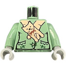 LEGO Vert Sable Professeur Snape Boggart Torse avec Chat Paterne avec Vert Sable Bras et Medium Stone Mains (973 / 73403)