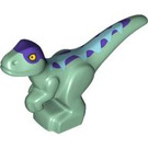 LEGO Zandgroen Raptor Baby met Blauw Markings (106406)