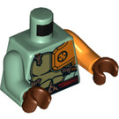 LEGO Sandgrün Ronin Minifig Torso (973 / 76382)