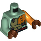 LEGO Sandgrøn Ronin Minifig Torso (973 / 76382)