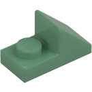 LEGO Sand Green Slope 1 x 2 (45°) with Plate (15672 / 92946)