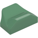 LEGO Sand Green Slope 1 x 2 x 0.7 Curved with Fin (47458 / 81300)