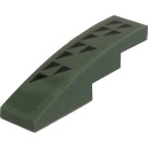 LEGO Sand Green Slope 1 x 4 Curved with Mech Dragon Green Triangles (Left) Sticker (11153)