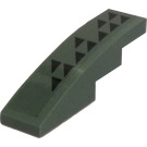 LEGO Sand Green Slope 1 x 4 Curved with Mech Dragon Green Triangles (Right) Sticker (11153)