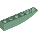 LEGO Sandgrün Steigung 1 x 6 Gebogen Invertiert (41763 / 42023)